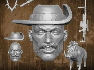 Gnawgahyde Fan Art Kit 3D printable File For Action Figures 3D print model