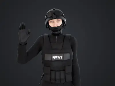 Female SWAT Officer 3D model