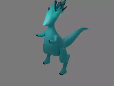 simple dragon model Low-poly 3D model