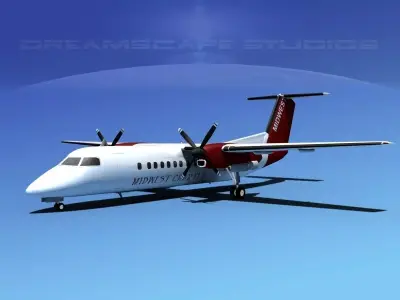 DeHavilland DHC-8-Q300 Midwest Charter 3D model