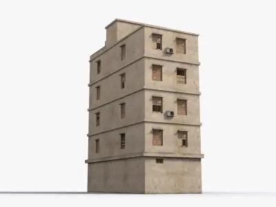 Arab Middle East Building x15 Low-poly 3D model