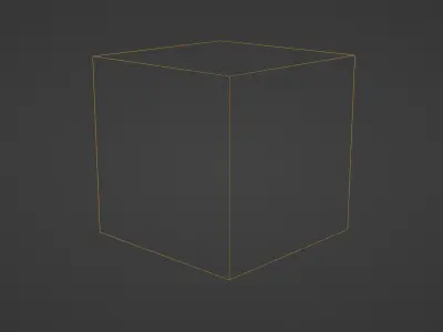 Low poly default scalable cube Free low-poly 3D model