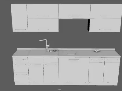 Modern Bathroom Set 3D Model  Low-poly 3D model