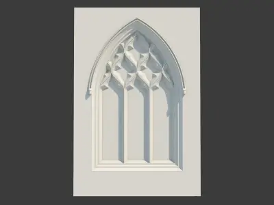 Medieval Gothic Window 05 3D model