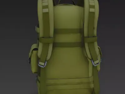 Tactical Military Backpack 3D Model Low-poly 3D model
