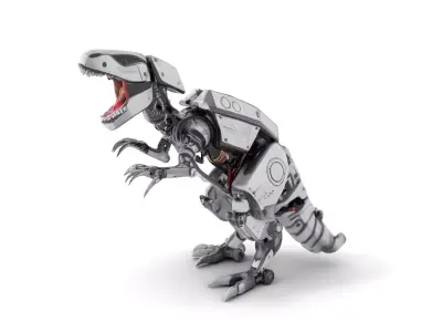 Futuristic Mechanical Dinosaur Model Pack Low-poly 3D model