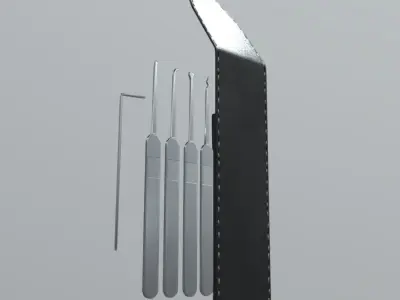 Lock Pick Low-poly 3D model