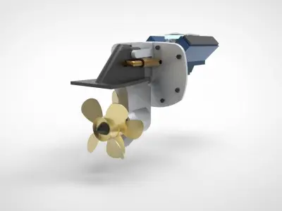 boat engine propulsor 3D model