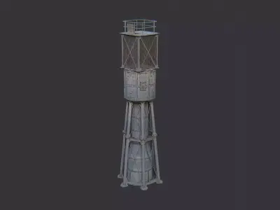 Weathered Lighthouse Tower Exterior Low-poly 3D model