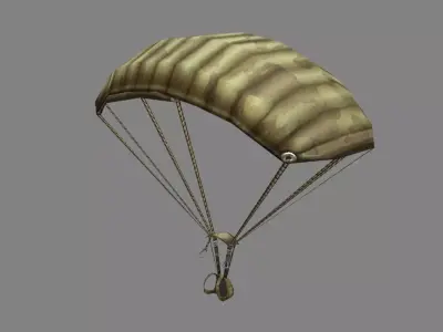 parachute Low-poly 3D model