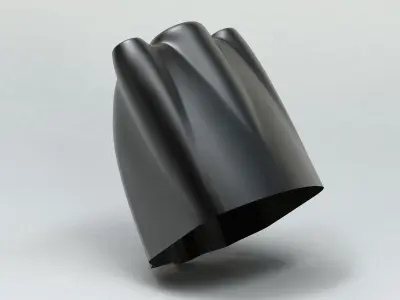 MXS-R 50E RC Airplane cowl V-Ray and PBR Low-poly 3D model