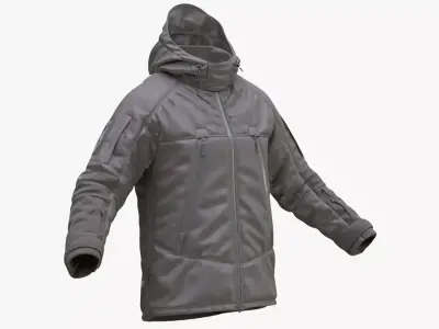 Military Winter Jacket 101 - All MH Bodies-UE5 Skeletons-Rigged Low-poly 3D model