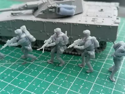 Modern Swedish infantrymen set 1 for 3D printing 3D print model
