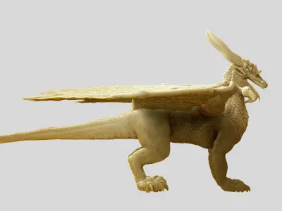 Dragon hi poly 3D model