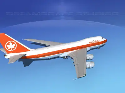 Boeing 747-100 Jumbo Jet Air Canada 3D model