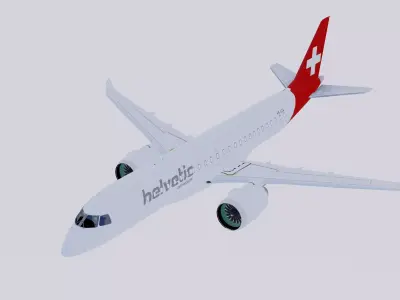 Embraer E-190 E-2 helvetic Airways 3D model