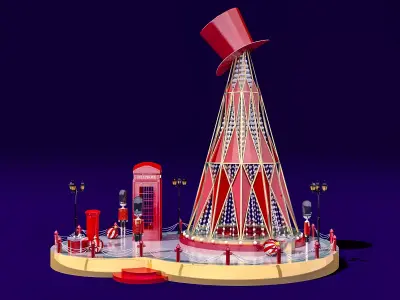 British Christmas tree 3D model