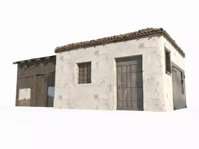 Medieval architectural warehouse 3D model