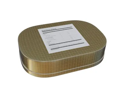 Canned meats and poultry Canned Sardines Low-poly 3D model