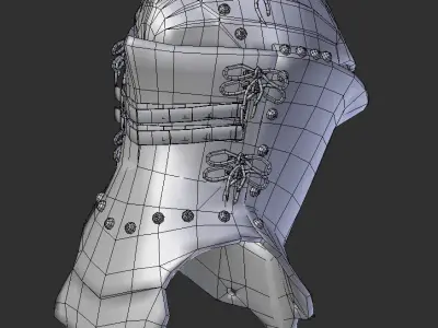 Roses Stechhelm Low-poly 3D model