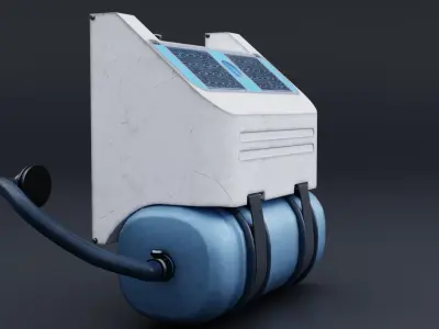 Spacesuit Backpack Free 3D model