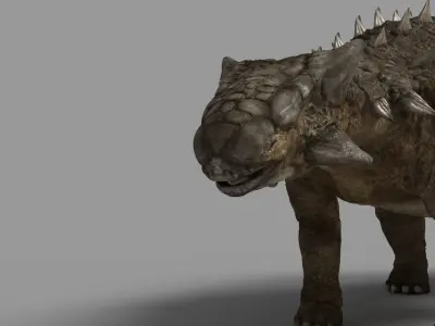 Ankylosaurus dinosaur Low-poly 3D model