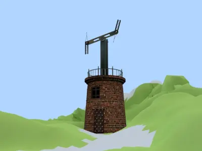 Optical telegraph 3D model