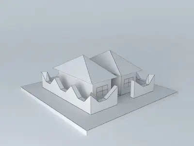 2 side House Free 3D model