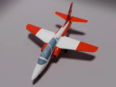ALENIA Aermacchi S-211 - Military Jet Trainer - THE WARRIOR - Low-poly 3D model