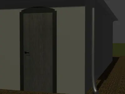 Simple garage Free low-poly 3D model