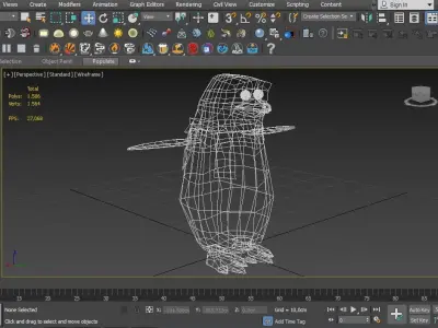 Cartoon Penguin Low-poly 3D model