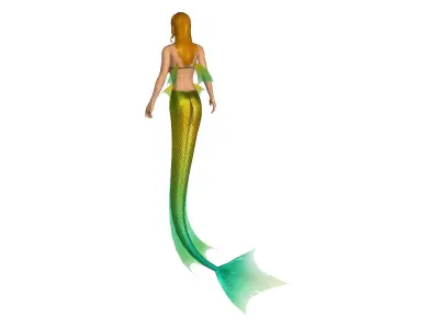 3Dfoin - Mermaid  Low-poly 3D model