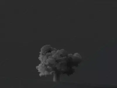 3D Explosive Smoke Animation 3D model