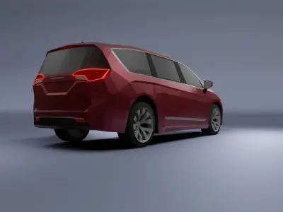 Chrysler Pacifica 2020 low poly 3D model Low-poly 3D model