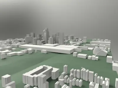 Downtown Kansas City Missouri Low-poly 3D model