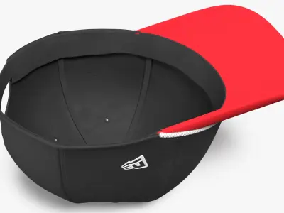 NASCAR Racing New Era 9FORTY A Frame Adjustable Hat Black Red 3D model