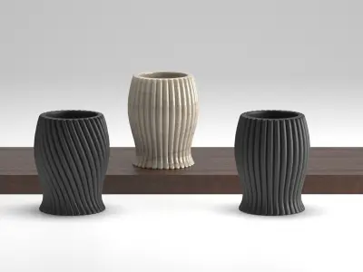 Vases modern 3D print model Free 3D print model