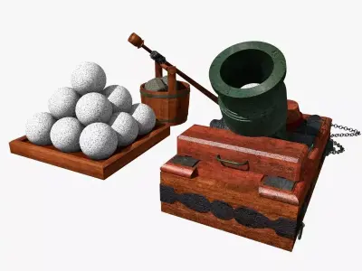 Mortar 500lbs Low-poly 3D model