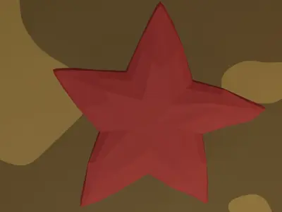 StarFish star in camouflage Free low-poly 3D model