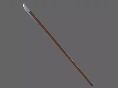PBR Polearm V1b Low-poly 3D model