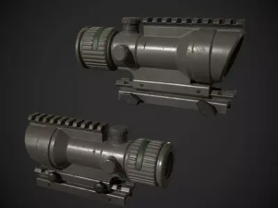 ACOG Rifle Scope Low-poly 3D model