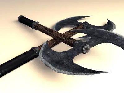 Two Handed Axe 01 Low-poly 3D model