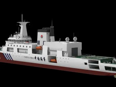 Haixun 06 is  cruise rescue ship in the Taiwan Strait China 3D model
