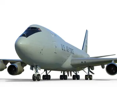 Boeing 747 Airborne Aircraft Carrier 3D model