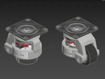 Caster wheels 3D model