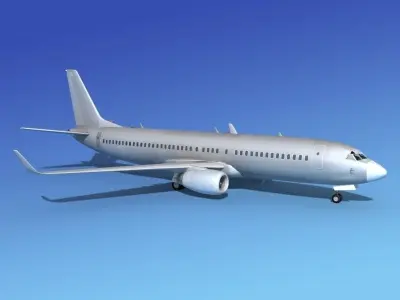 Boeing 737-800 Bare Metal 3D model