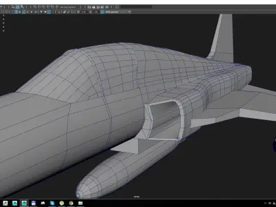 jet fighter Low-poly 3D model
