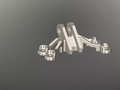 GE Jet Engine Bracket Free 3D model