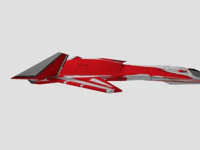 scifi fighter jet 3D model
