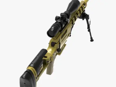 FN Ballista rifle Low-poly 3D model